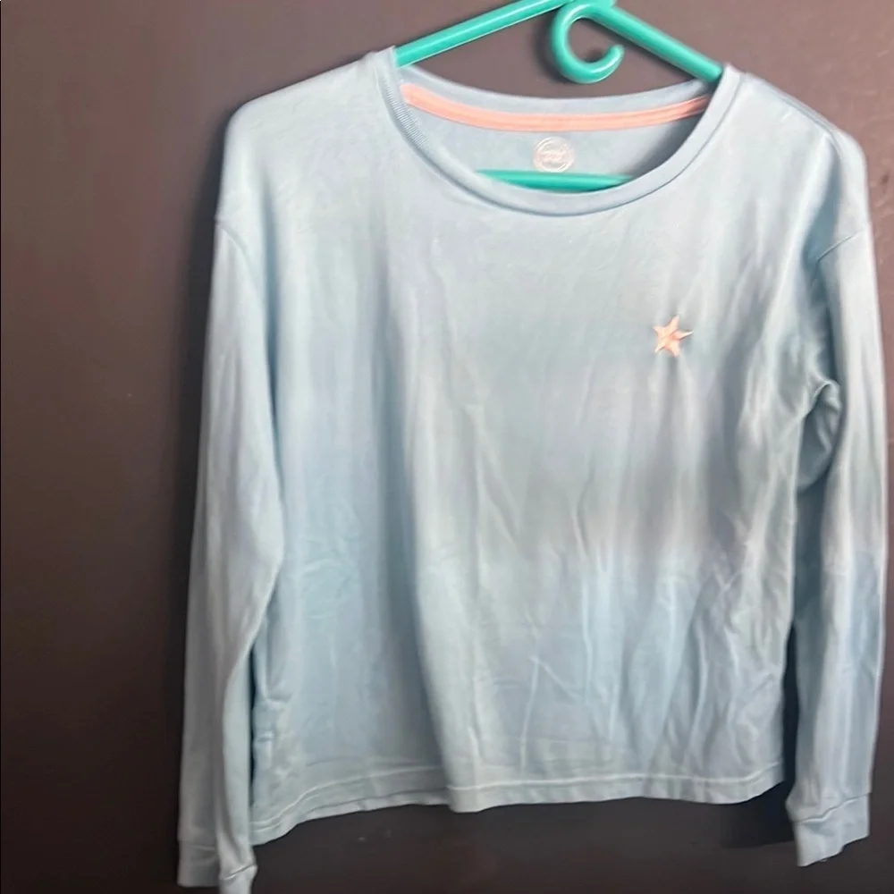 Light Blue Long Sleeve Shirt with Star Detail